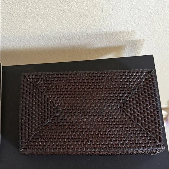 Crate&Barrel Brown Woven Basket - Picture 4 of 5